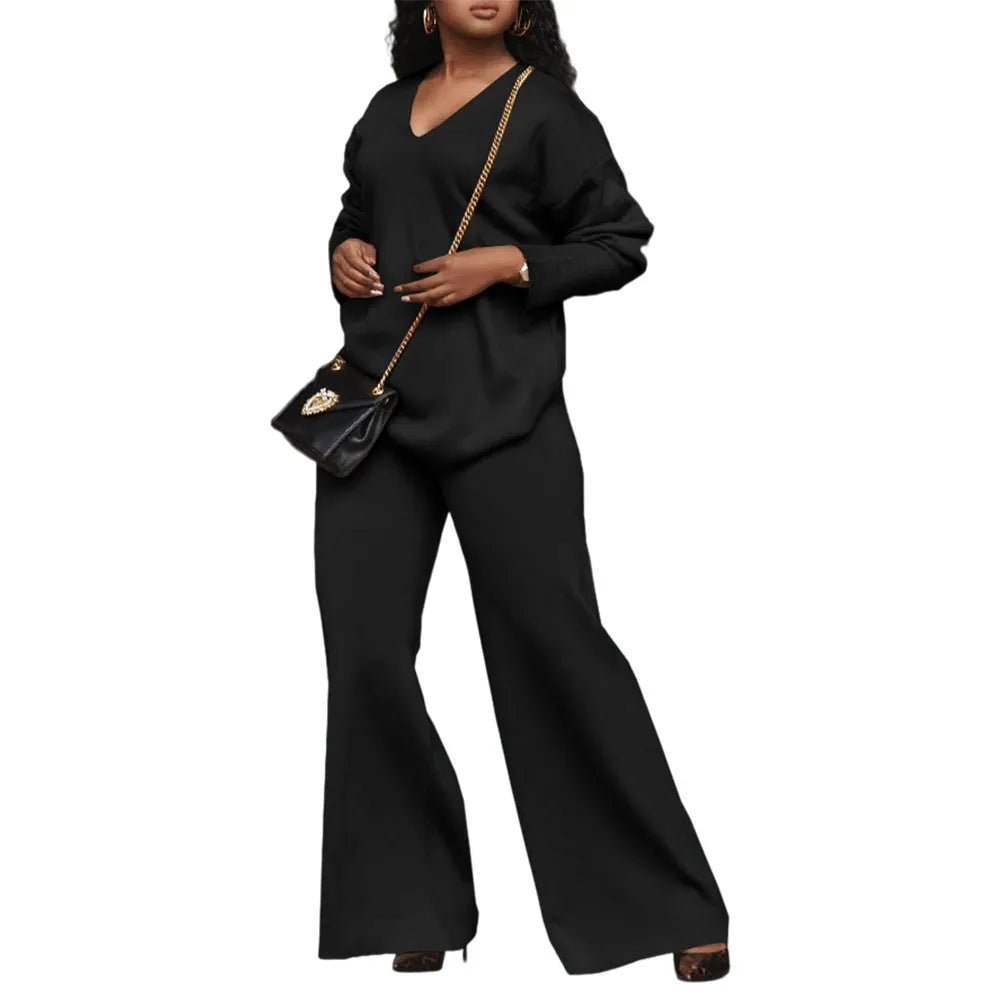Women's brown suede two-piece casual suit with split sleeves in Japanese Korean style