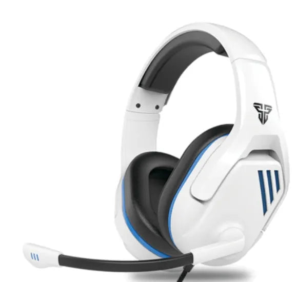 MH86 black and white esports gaming headset with microphone and 2m cable