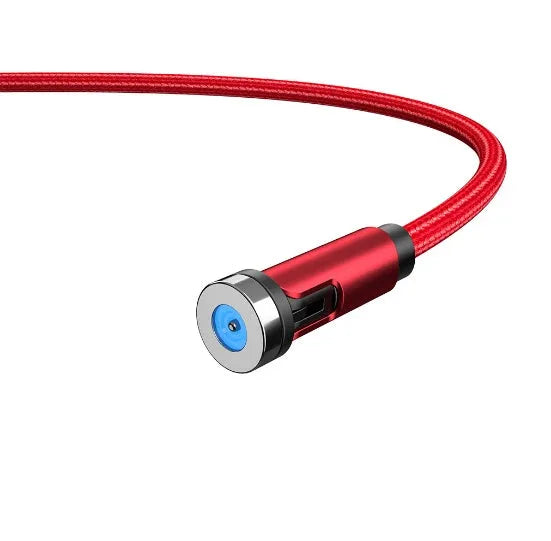 Essager rotating magnetic USB charging cable with blue LED light indicator in black colour