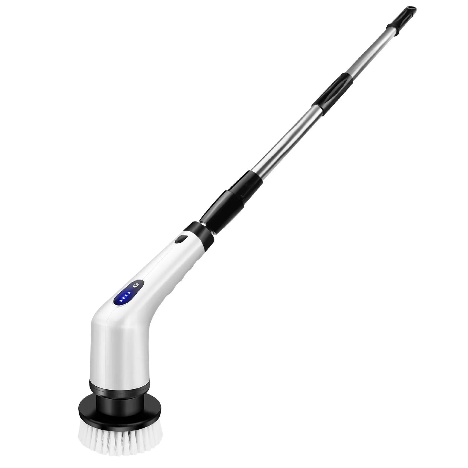 White ABS plastic handheld cleaning ball with accessories and international plug specifications
