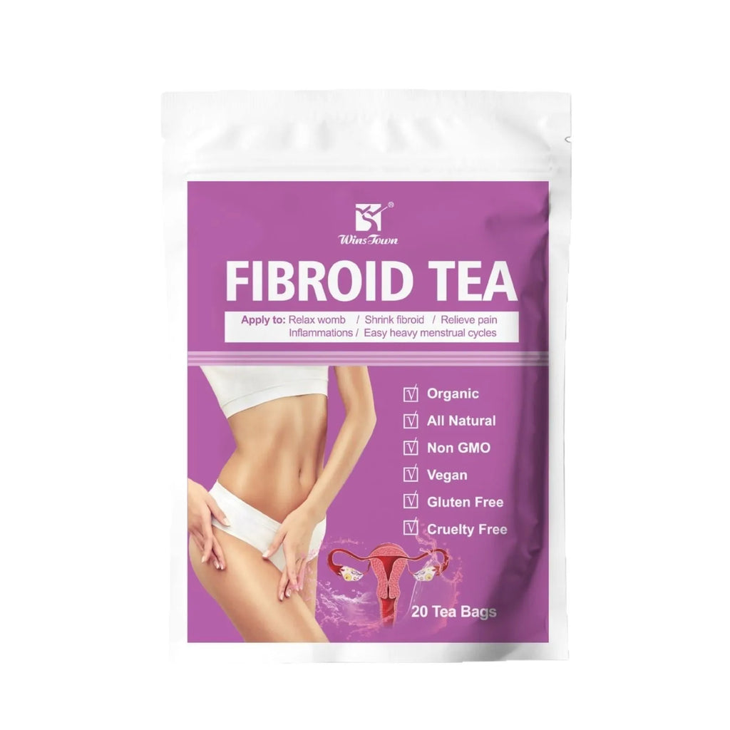 Winstown Fibroid Tea bag package showing herbal tea with cold extract method