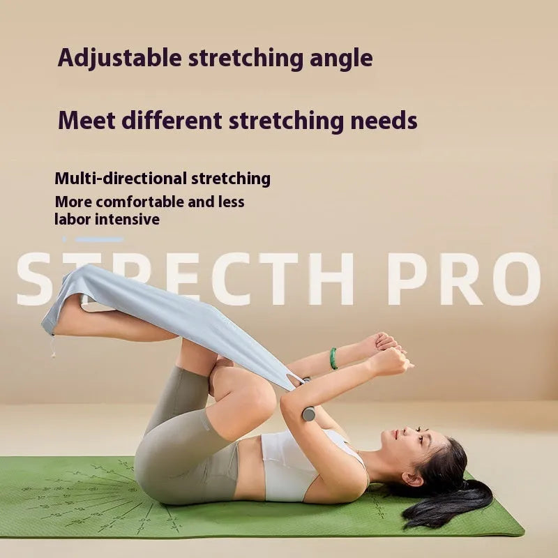 Grey or pink yoga multi-function stretching tool for shoulders, back, and hips