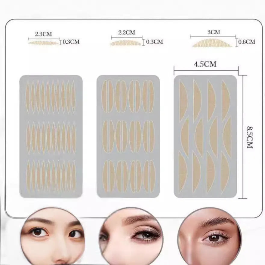 No glue eyelid sticker set in three colour classifications S M L with non-woven fabric construction