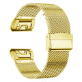 Stainless steel replacement watch strap for Garmin Fenix 7X 7Pro 6X 6 models in silver, black, gold, rose gold