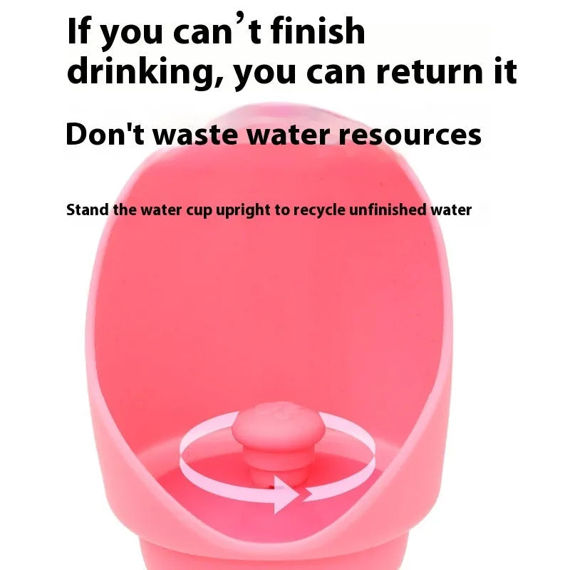 Green silicone folding pet water cup shown open and collapsed, with 350ml and 550ml size options.