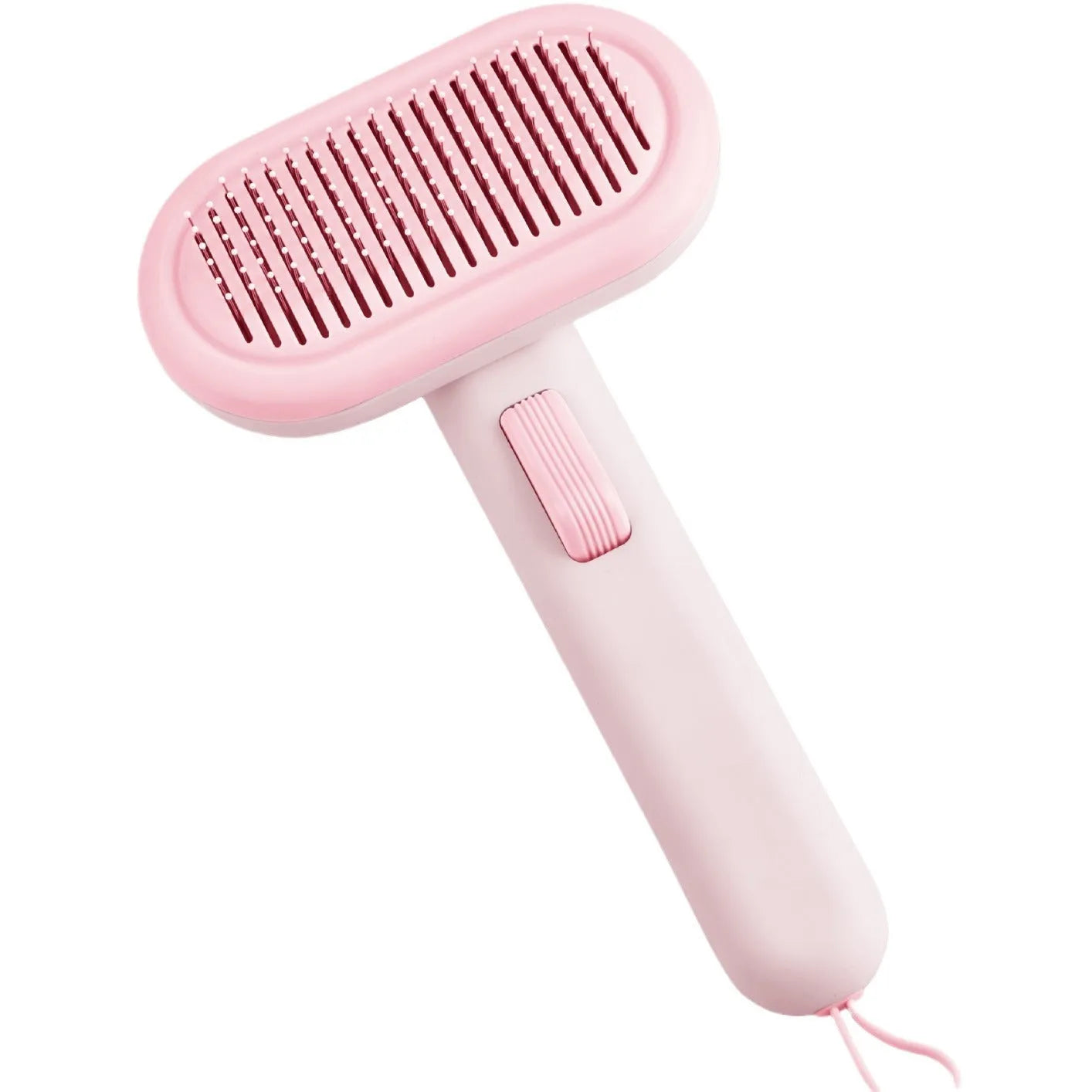 Large pet grooming comb with stainless steel blades for cat and dog hair removal in light grey colour