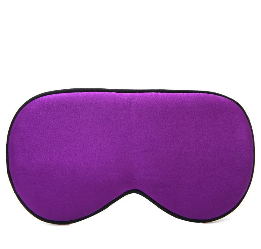 Double-sided mulberry silk eye mask with embroidered design in multiple colour options