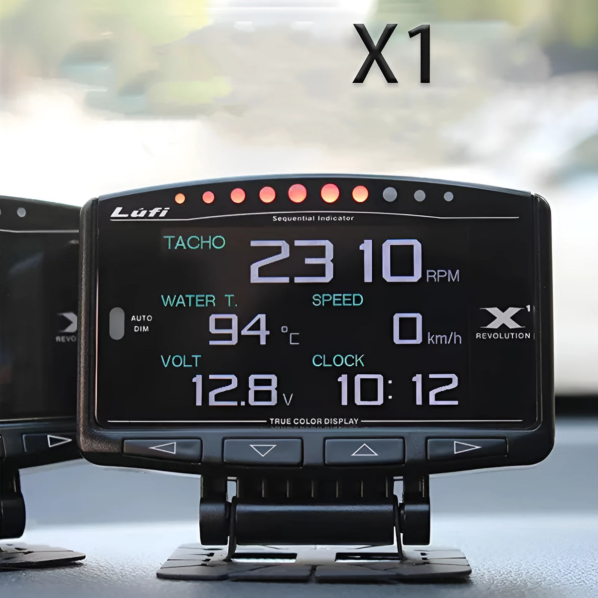 X1 Automotive OBD diagnostic instrument with metal case and LED display