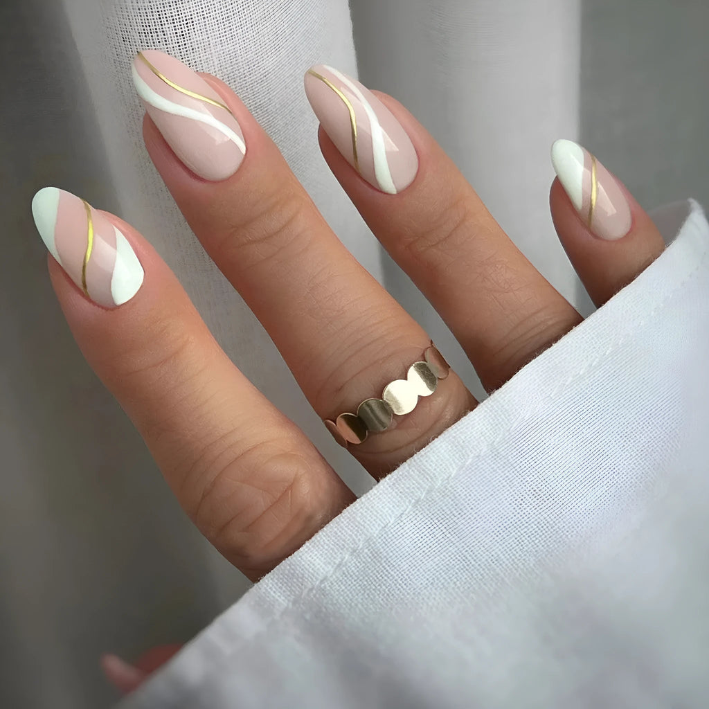 Plaid pattern plastic nail stickers in JF0518 jelly glue colour with medium drop shape wearable armour designs