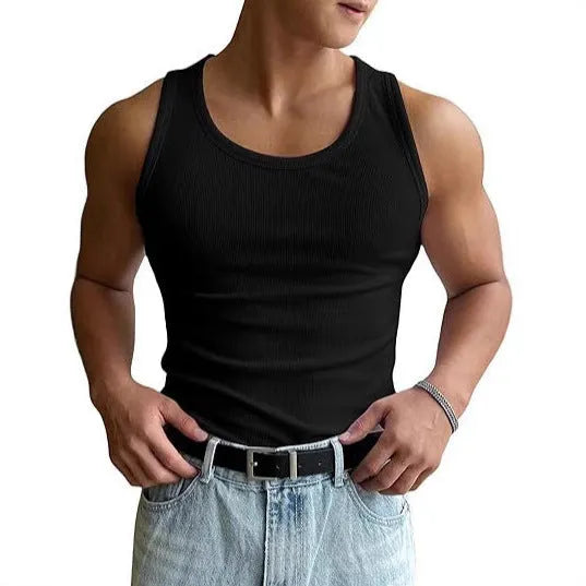 Men's tight fit round neck polyester sports t-shirt shown in one of six available colours.