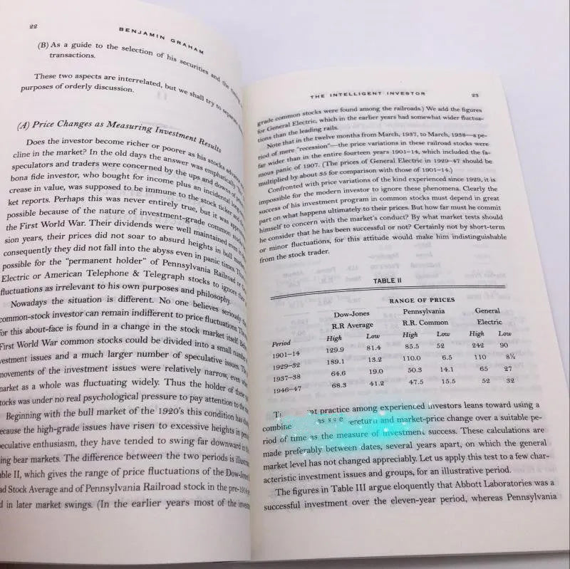 Hardback cover of The Intelligent Investor book English edition with 336 pages