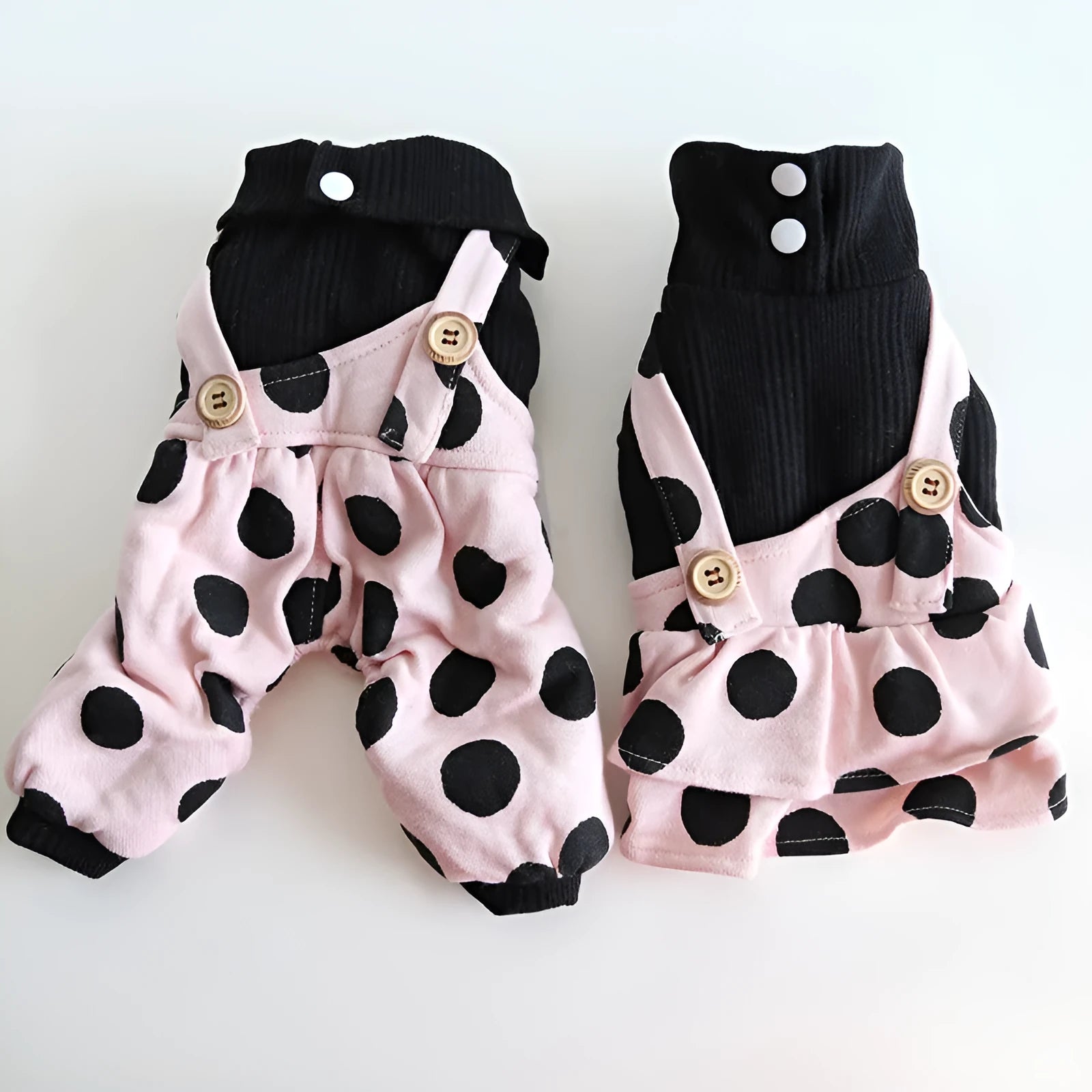 Petstyle lapel shoulder strap couple clothes for dogs in casual cloth design