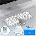 Ultra-thin wireless keyboard and mouse combo in black, gun colour, or silver with receiver and keyboard cover