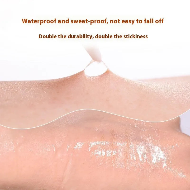 Pack of invisible lace double eyelid stickers showing Crescent and Olive shape options.
