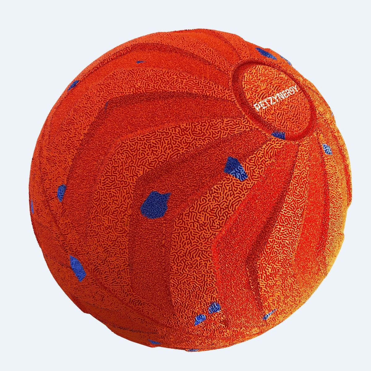 82mm blue electric smart TPU dog chew ball with touch activation and replacement shell