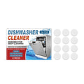 Pack of 12 dishwasher cleaning tablets for household appliance maintenance
