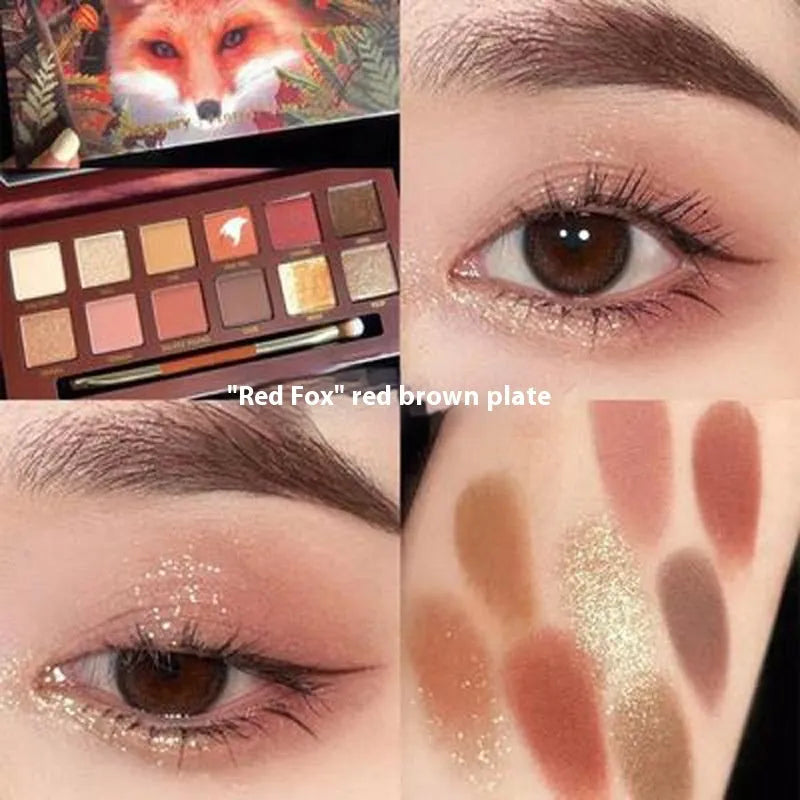 Explorer twelve-color animal themed eye shadow palette showing multiple plates
