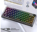 Attack Shark K75RGB wireless mechanical keyboard with transparent case and RGB lighting