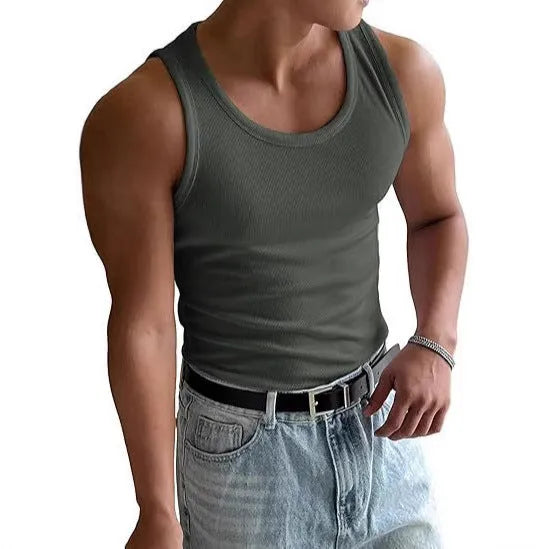 Men's tight fit round neck polyester sports t-shirt shown in one of six available colours.