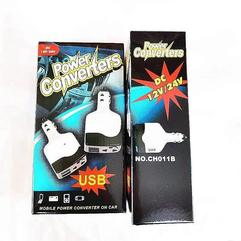 011C model car cigarette lighter to USB power adapter with wireless charging capability