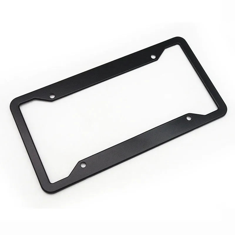 Stainless steel aluminium alloy licence plate frame in black, grey, silver and steel finishes