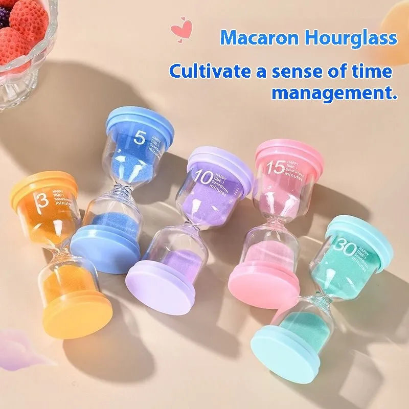 Handmade glass sand clock timer in modern simplicity design with colour options