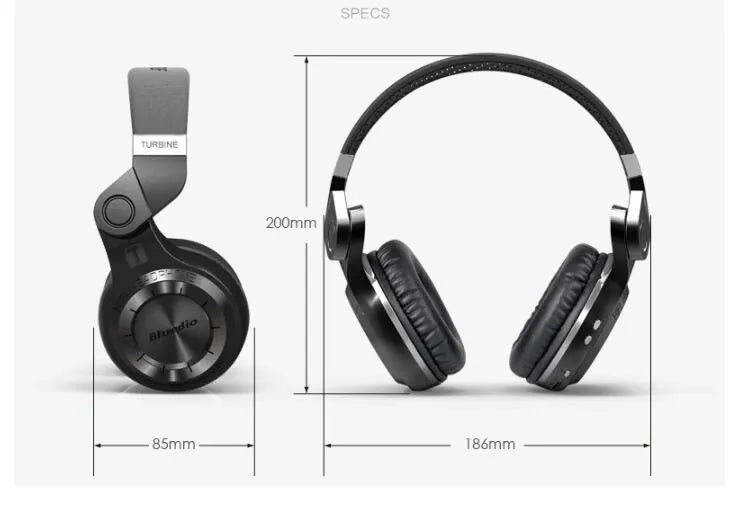 Bluetooth 4.1 headset with folding metal design, available in black and white colour options