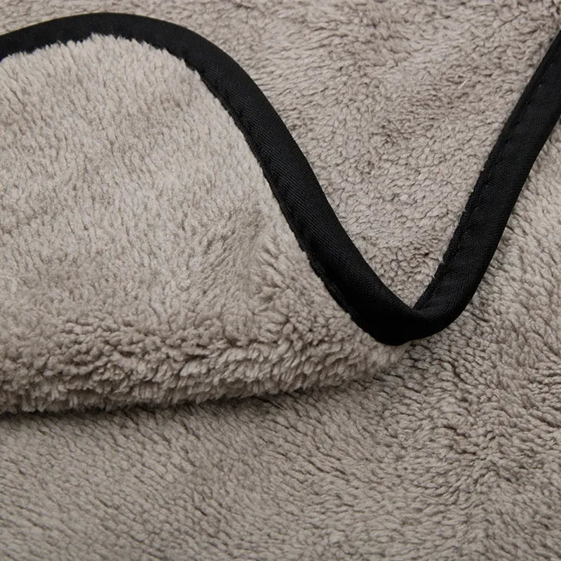 Microfiber car wash towel shown in three size options for vehicle and household cleaning