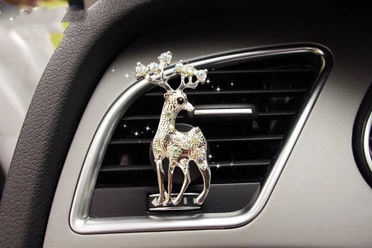 Cartoon car air vent fragrance clip with alloy material and decorative designs