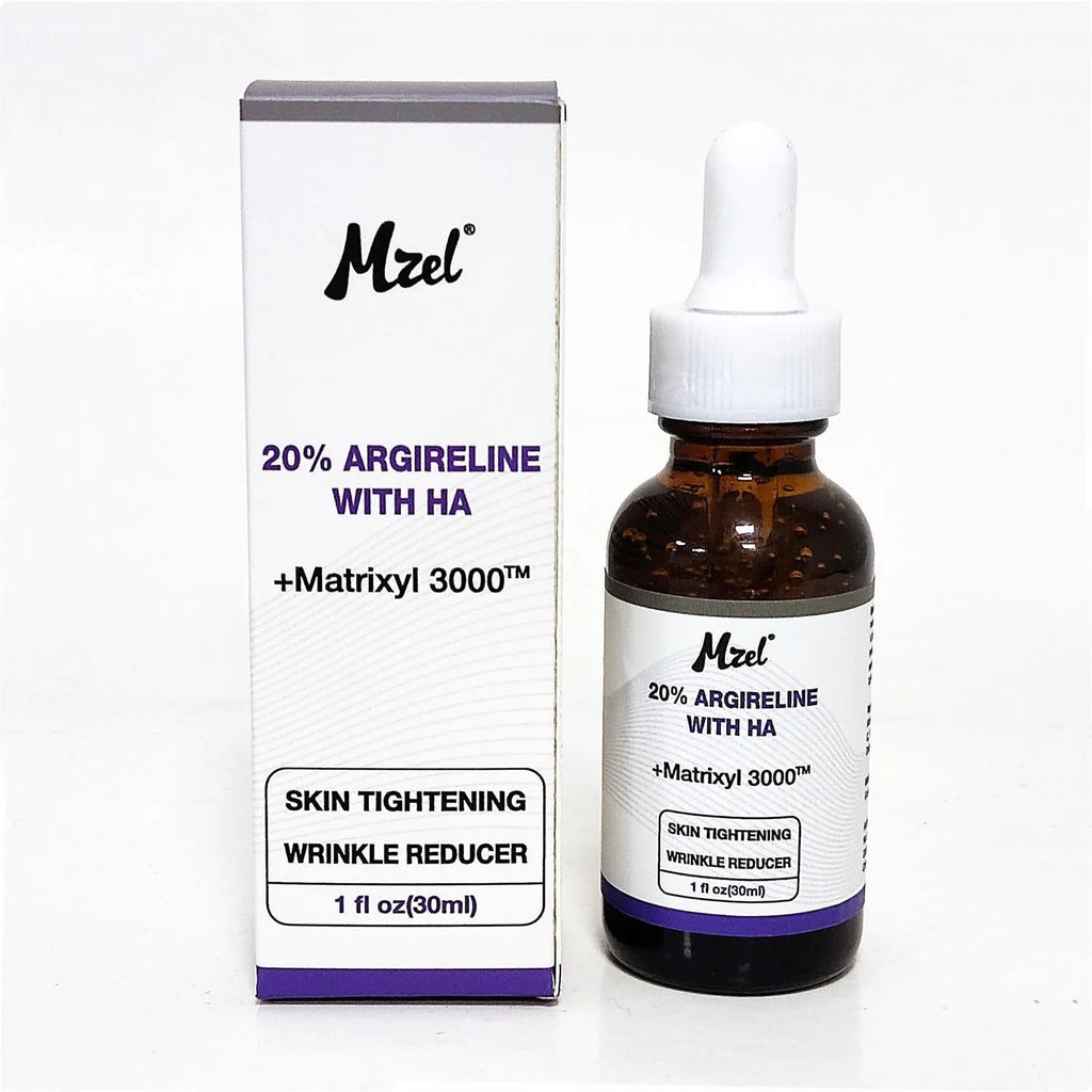 30ml bottle of six-peptide firming serum with anti-wrinkle and brightening properties