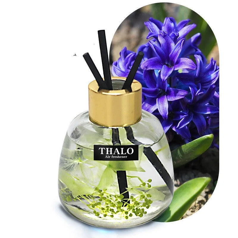 Glass car perfume ornament with loose incense for aromatherapy in vehicle