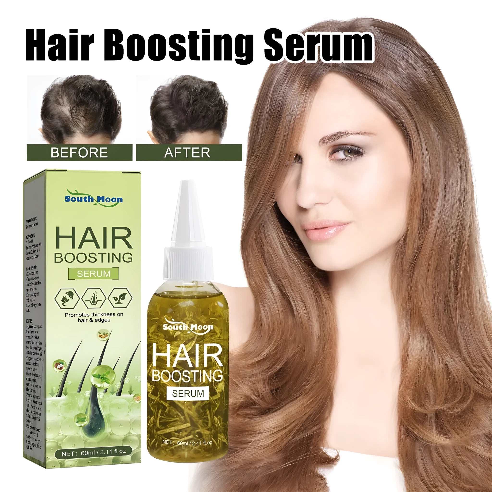 60ml bottle of hair care essential oil for anti-fall repair and dry hair treatment