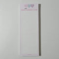 English words notepad with double-sided printing, half B5 size 9.1x25.7cm with pink cover