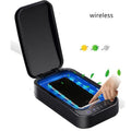 Blue and white UV disinfection box for phones up to 6.6 inches with aromatherapy function