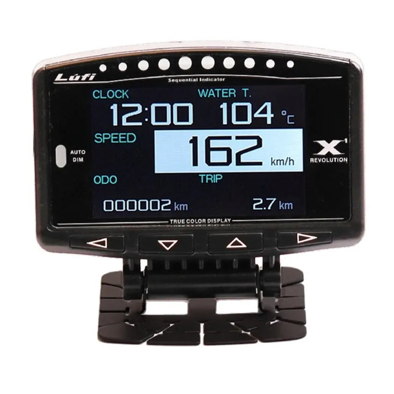 X1 Automotive OBD diagnostic instrument with metal case and LED display