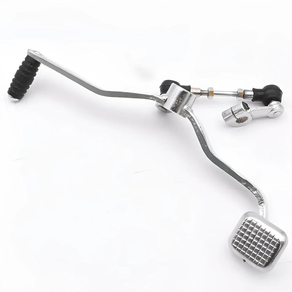 GS125 motorcycle gear lever showing 300mm length and coarse-fine teeth design