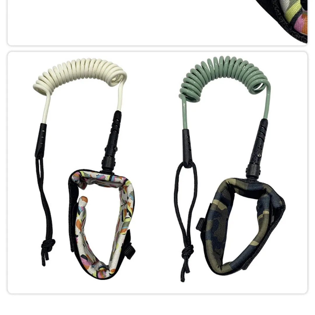 Surfboard hand holding rope for water sports with high elastic 50kg tension construction