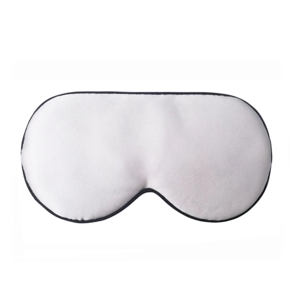 Double-sided mulberry silk eye mask with embroidered design in multiple colour options