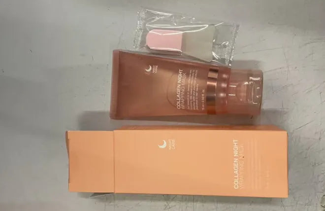 75ml collagen night face mask with application brush for firming and hydration