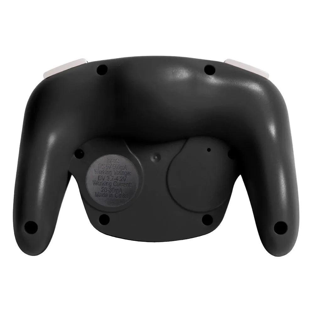 Black wireless gamepad controller with NFC for Nintendo Switch and Windows PC on a colour box.