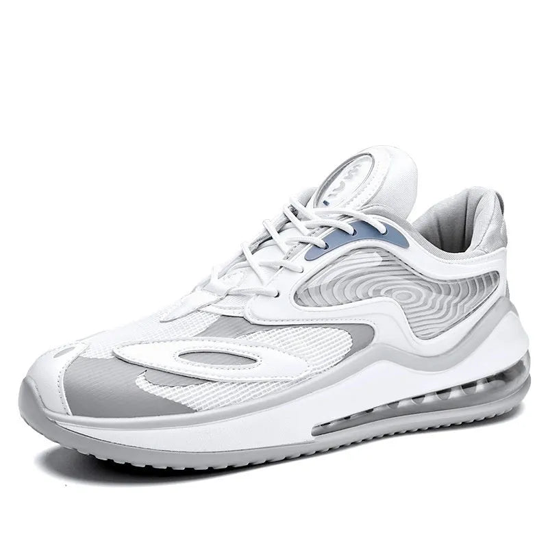 Men's summer casual shoes with air cushion technology and height increasing feature