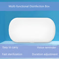 White UV sterilizer box with wireless charging function for phones and personal items
