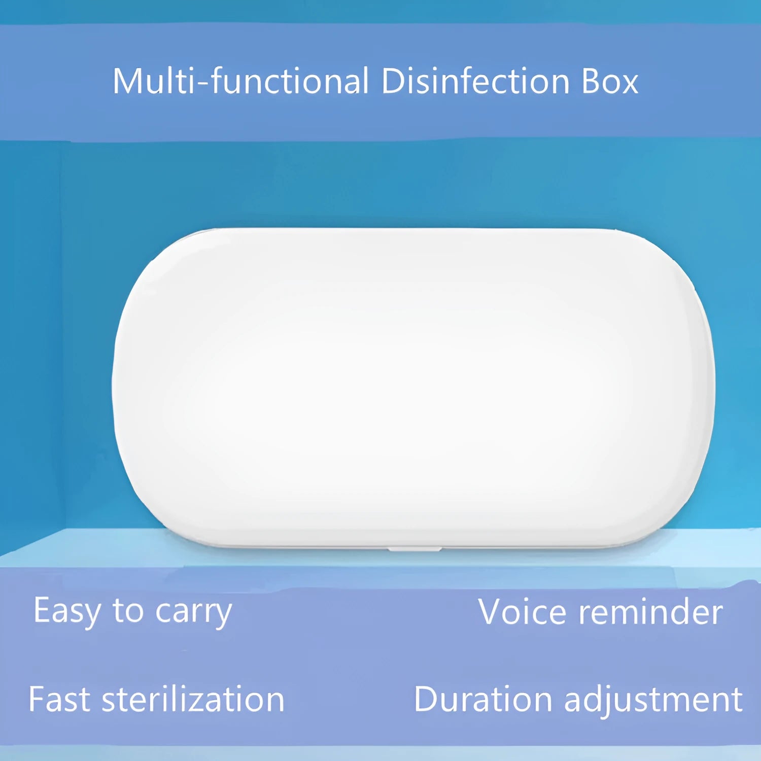 White UV sterilizer box with wireless charging function for phones and personal items