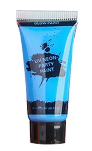 Non-toxic water-based face and body paint tube in 25ml size, shown in a bright neon colour.