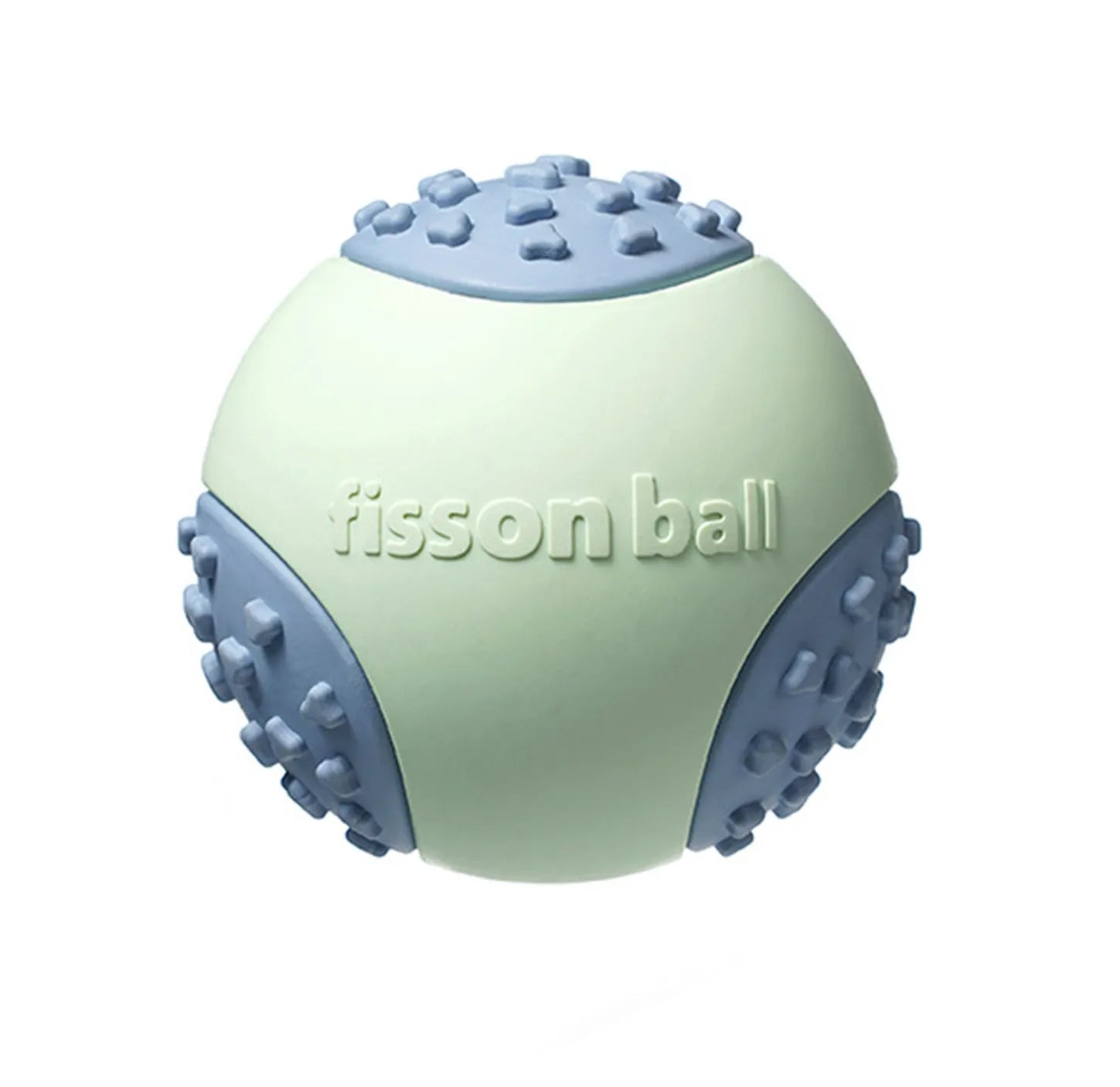 Green interactive rolling ball dog toy for small medium dogs, 64mm diameter