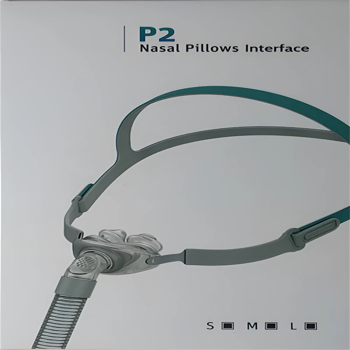 Ventilator nasal pillow mask set with silicone cushion and plastic headband for respiratory therapy