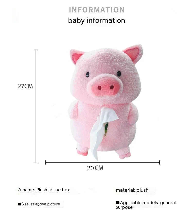 Lamb design plush car tissue box cover for automotive and household decoration