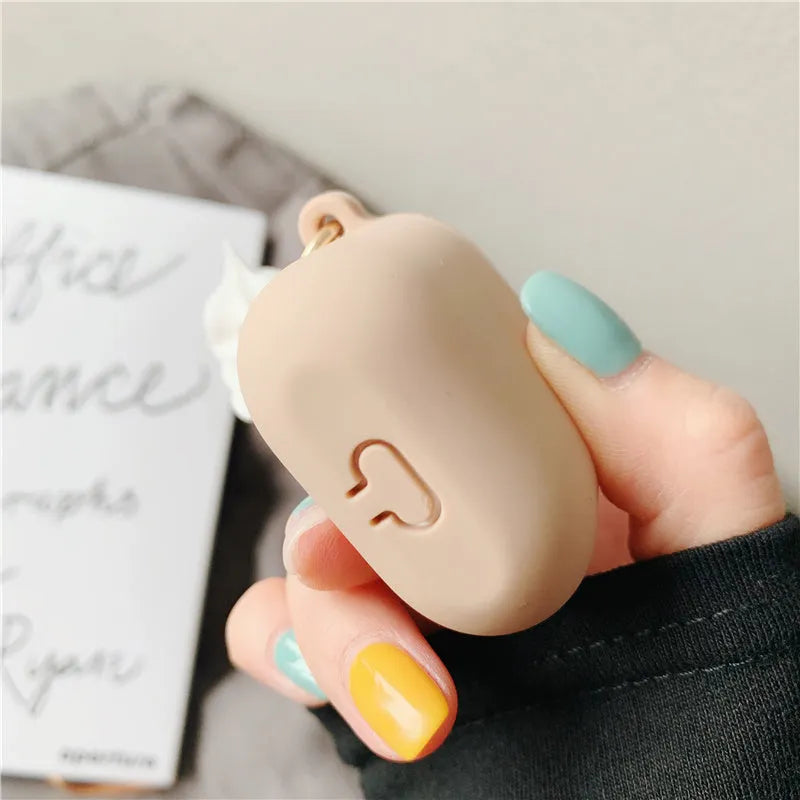 Silicone cylinder ice cream design case for AirPods 2 wireless Bluetooth headphones