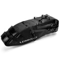 Waterproof PVC bicycle tail bag with 13 litre capacity for cycling equipment storage