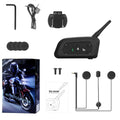 All Five Motorcycle Helmet Bluetooth Intercom V6pro unit with mounting clip and charging cable